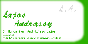 lajos andrassy business card